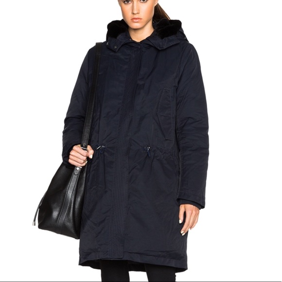 Acne Studios Navy Blue New Powder Down  Parka 34 - Picture 2 of 8